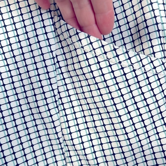 BETABRAND Journey Cream Teal Green Black Plaid Skinny Pull On Ankle Pant Size LP - Picture 6 of 6